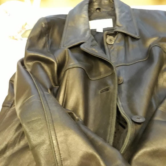 Nine West Jackets & Blazers - Nine West Womens black leather jacket Size Large